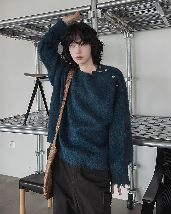 ショルダーボタンモヘアニット Ril 6234