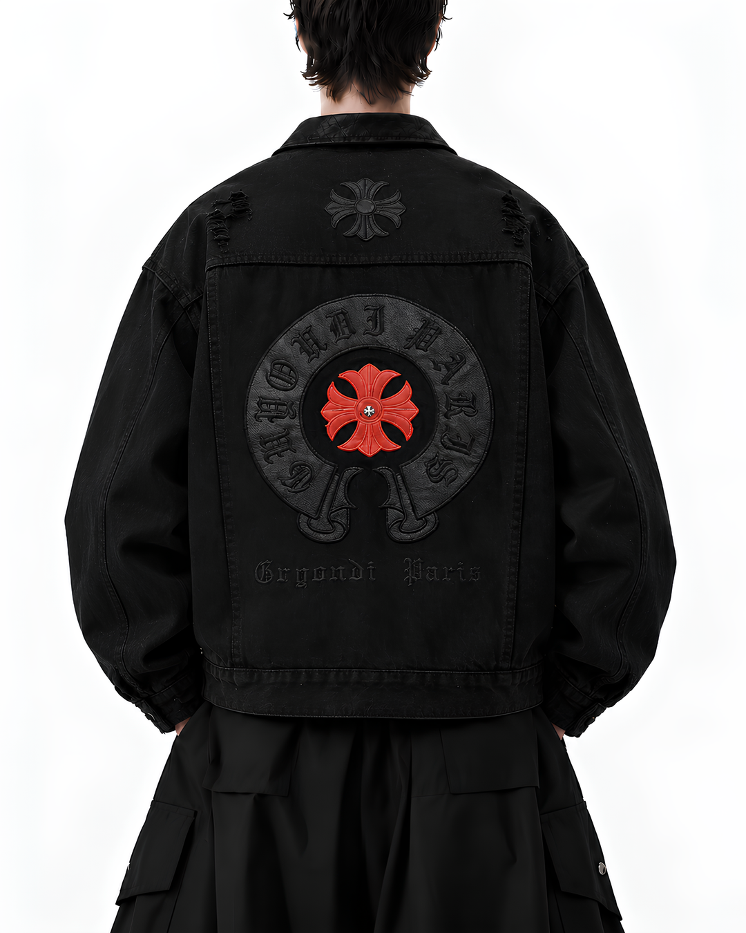 クロスエンブロイダリーデニムジャケット Ril 6232