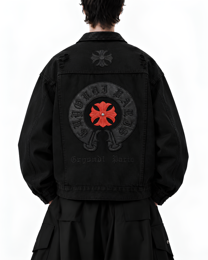 クロスエンブロイダリーデニムジャケット Ril 6232
