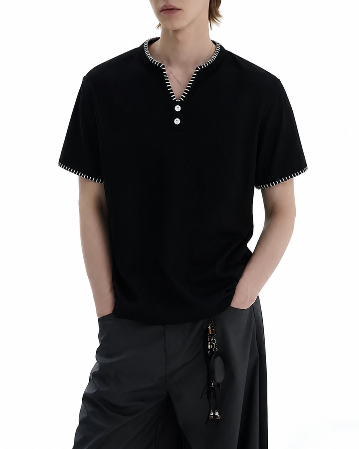 ホワイトカラーステッチTシャツ Ril 6114