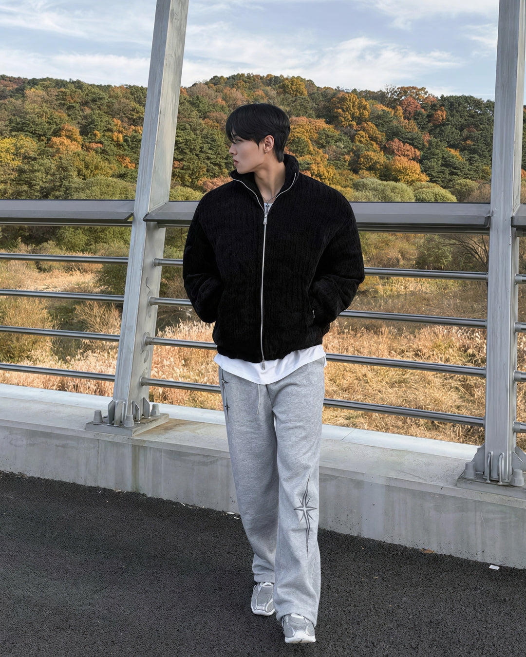 ダブルジップパディングブルゾン Ril 5921