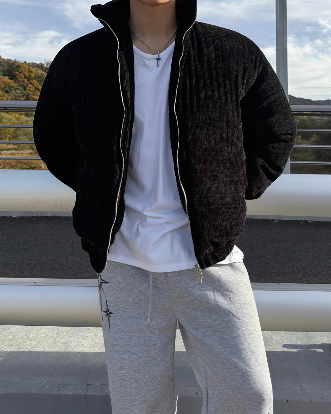 ダブルジップパディングブルゾン Ril 5921