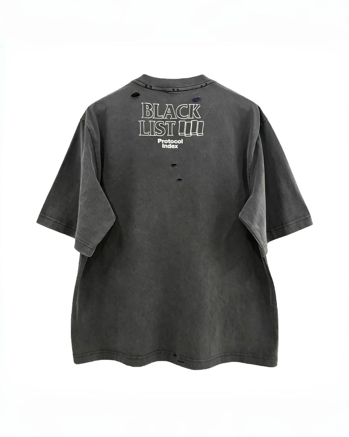 BLACK CUT TEE Ril 6103