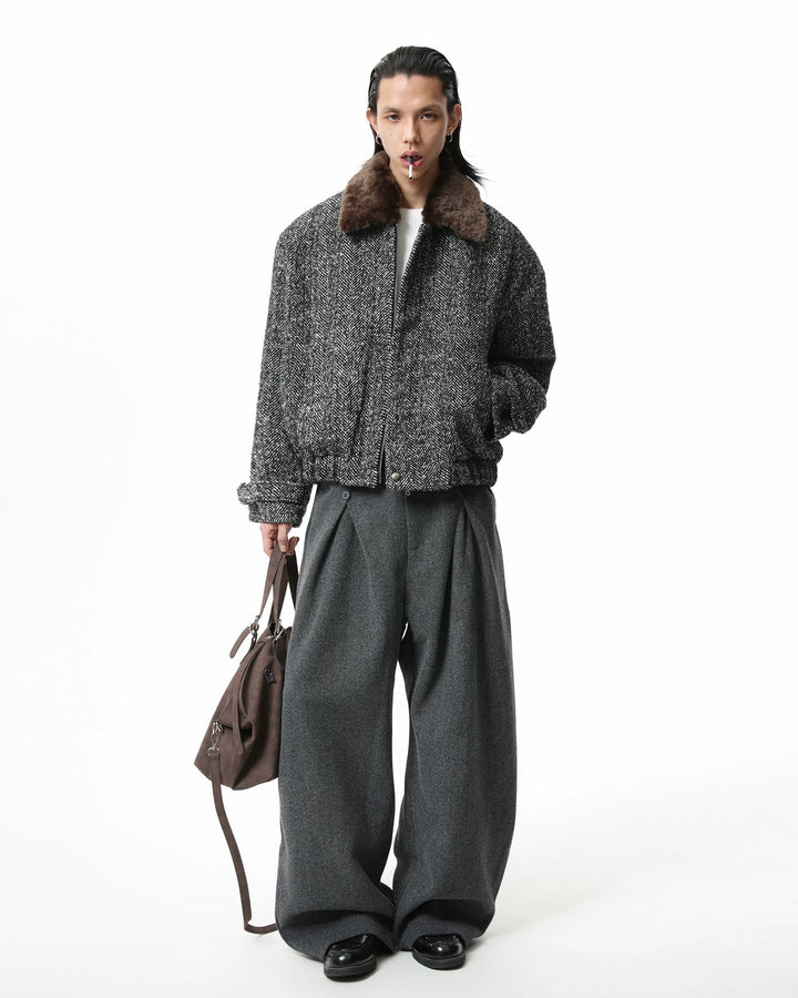 ツイードボアブルゾン Ril 5946