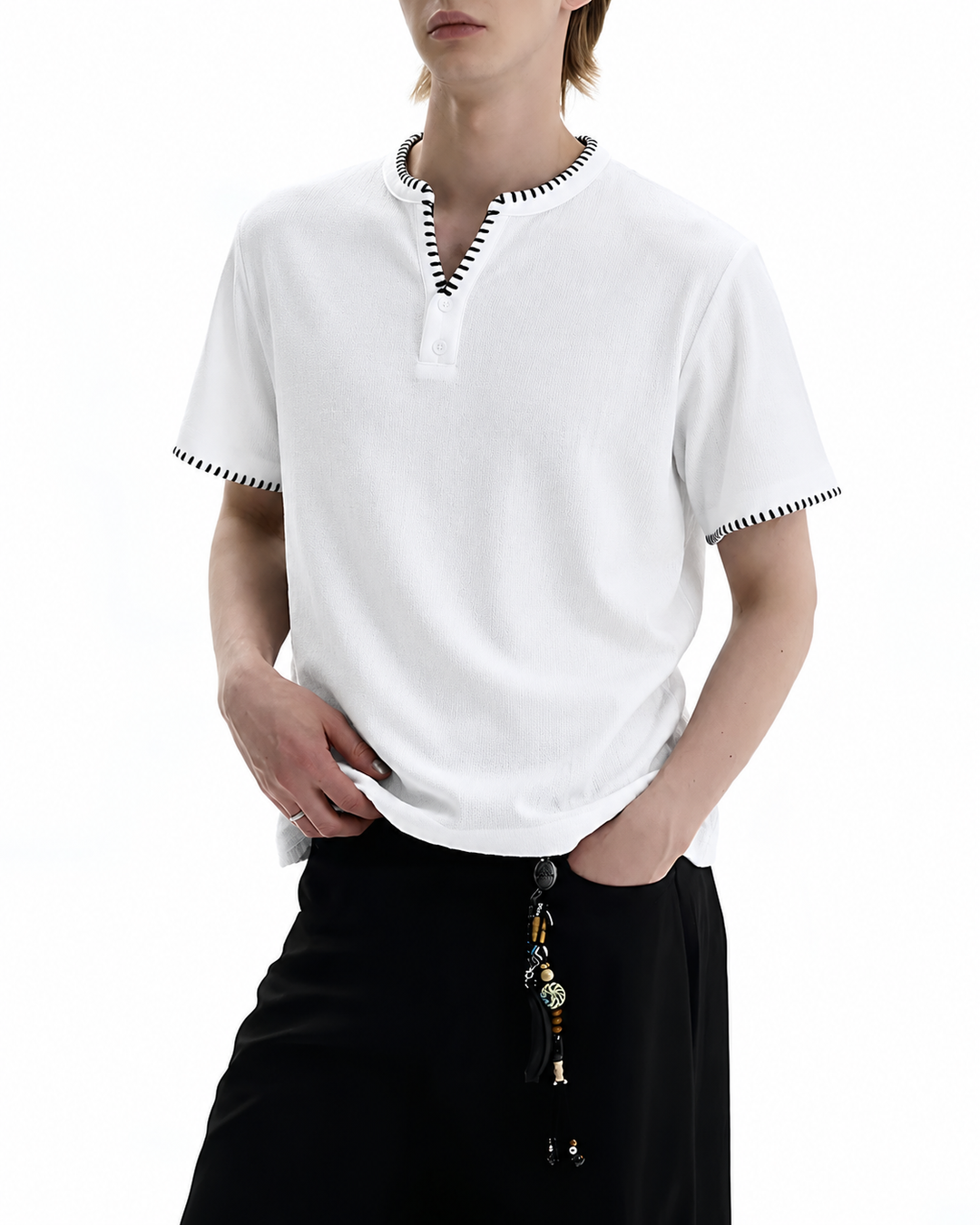 ホワイトカラーステッチTシャツ Ril 6114