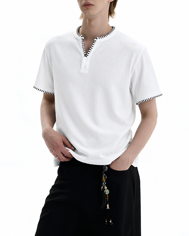 ホワイトカラーステッチTシャツ Ril 6114