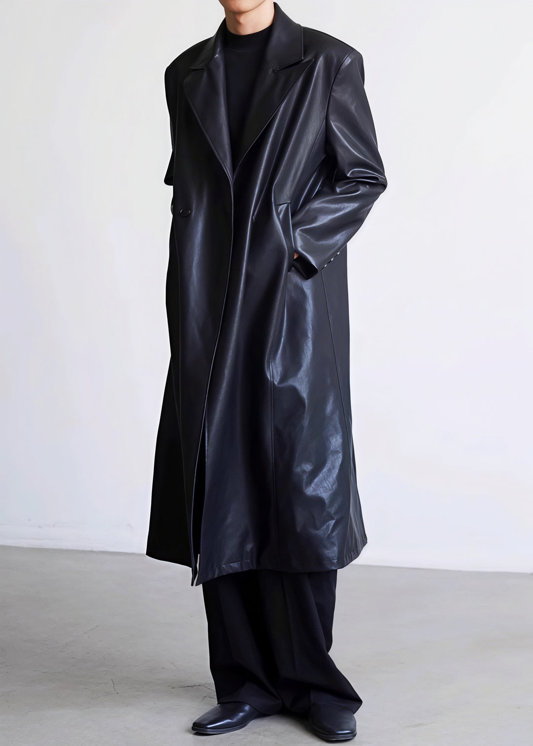 ロングレザーコート Ril 5928