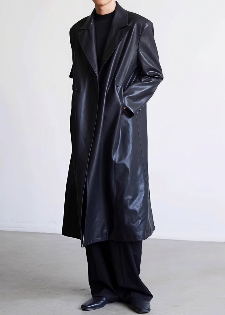 ロングレザーコート Ril 5928