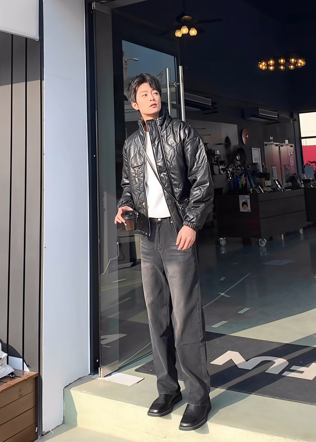 レザーキルティングジャケット Ril 5919