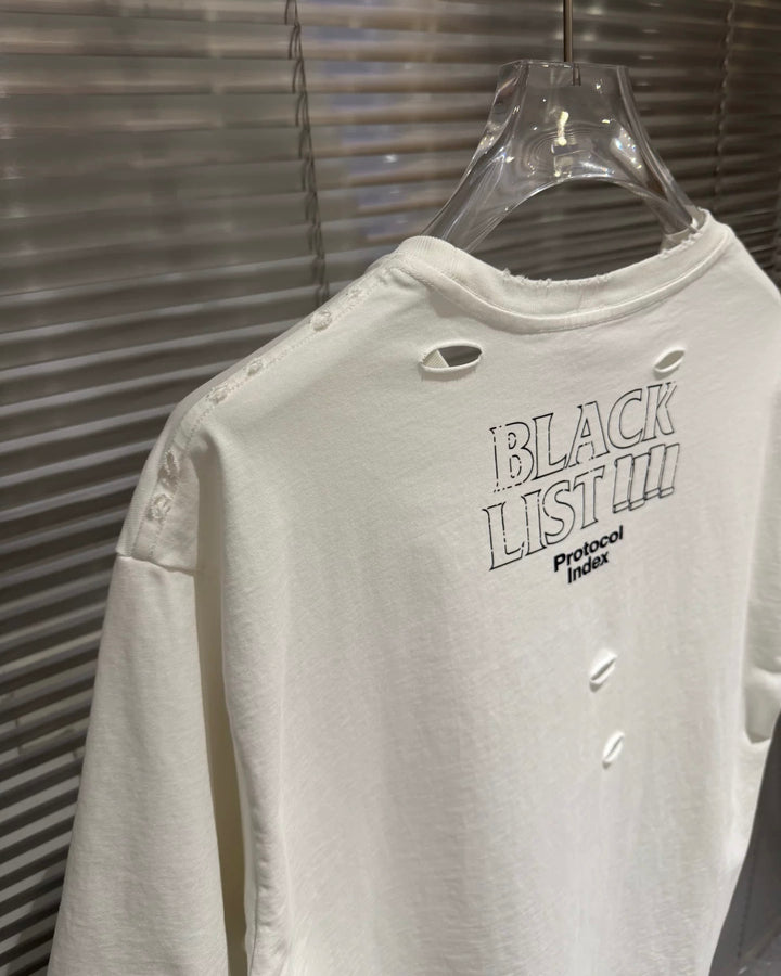 BLACK CUT TEE Ril 6103