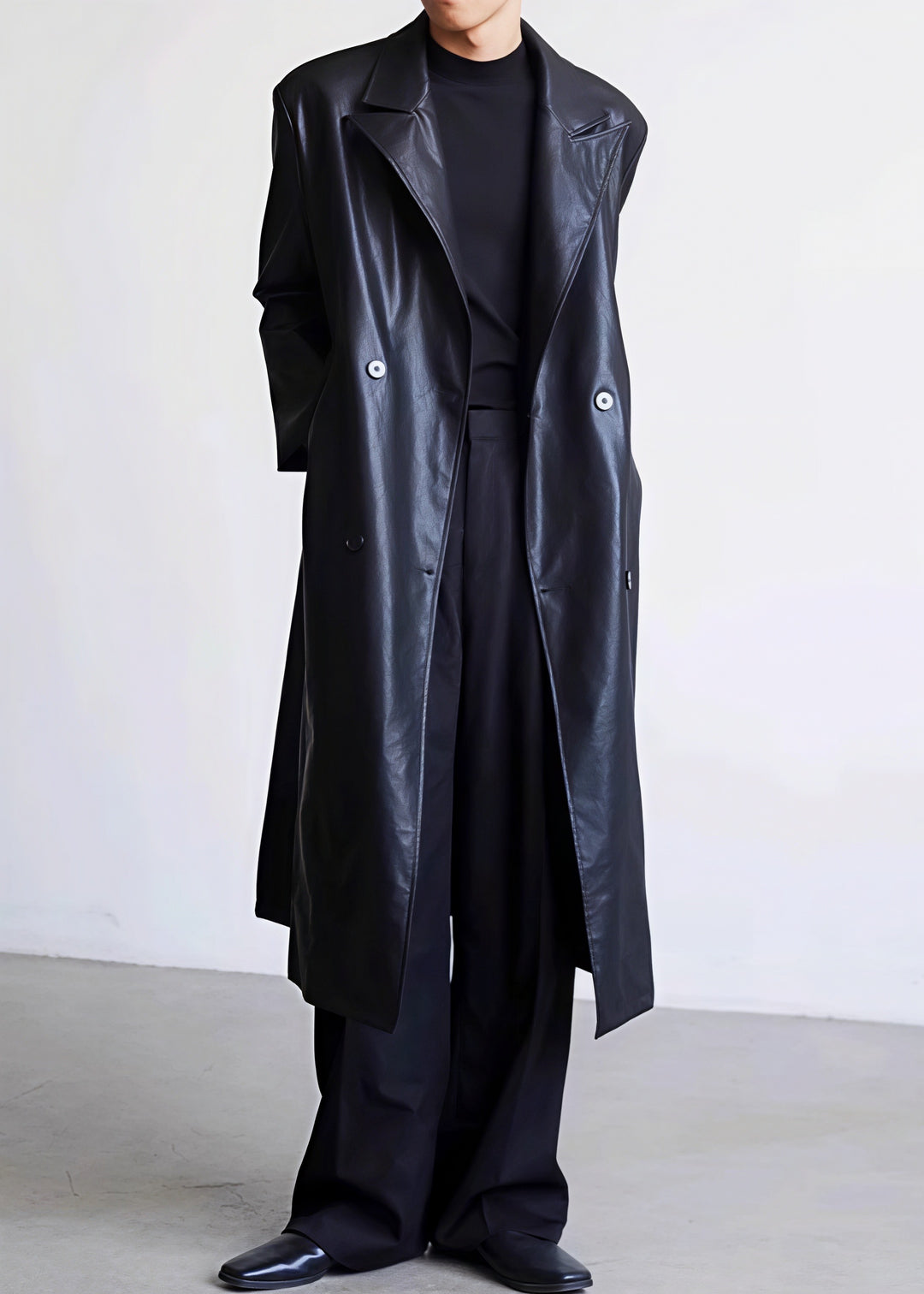 ロングレザーコート Ril 5928