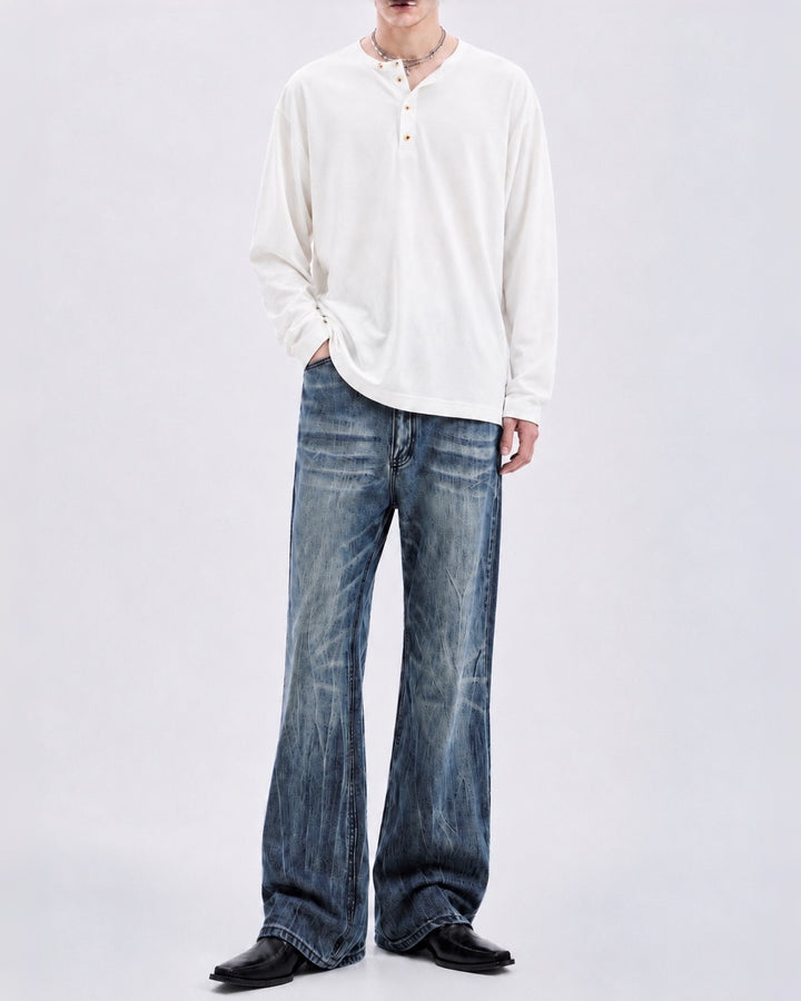 クラッシュドレザーブーツ Ril 6085