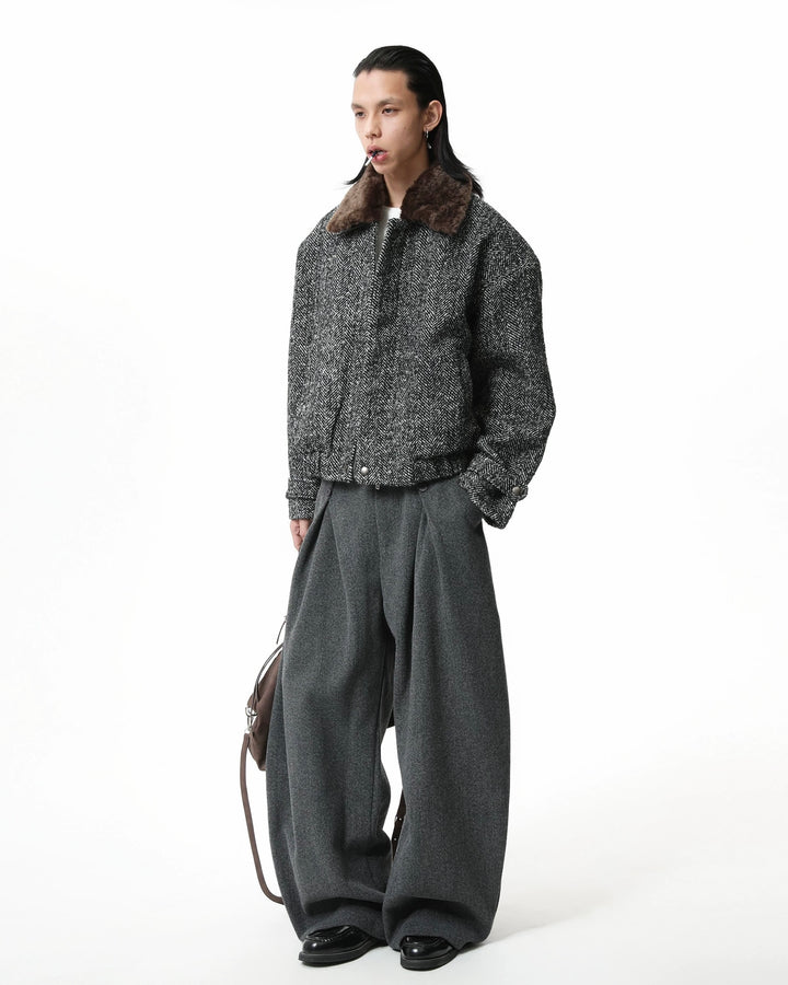 ツイードボアブルゾン Ril 5946