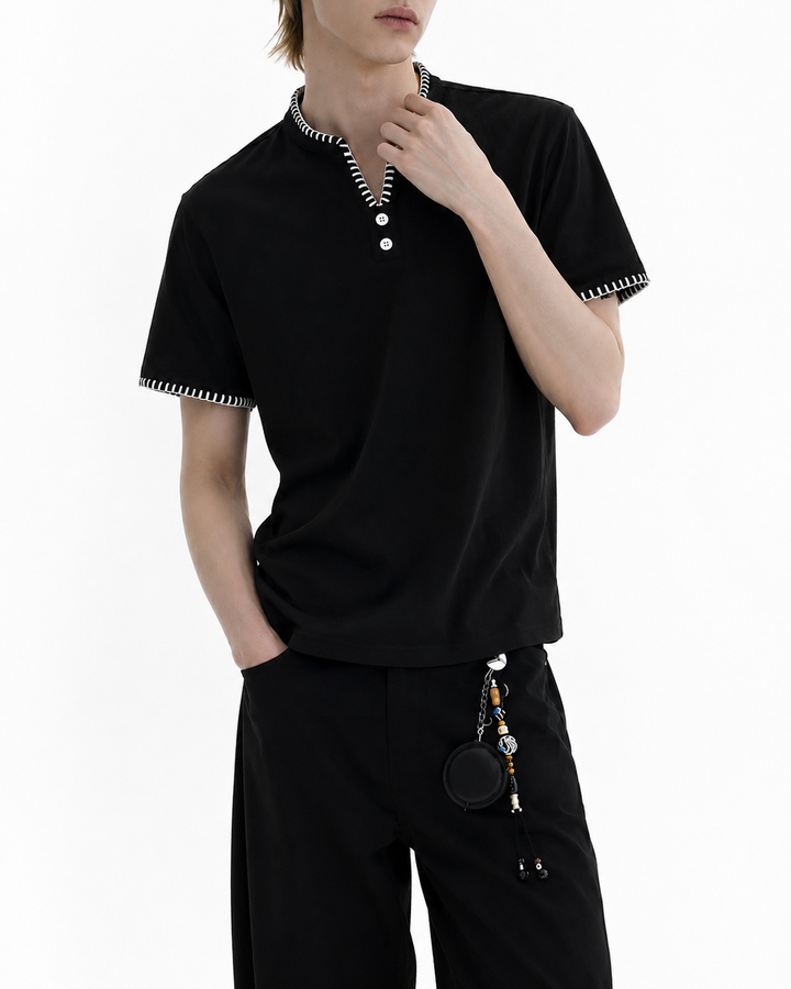 ホワイトカラーステッチTシャツ Ril 6114