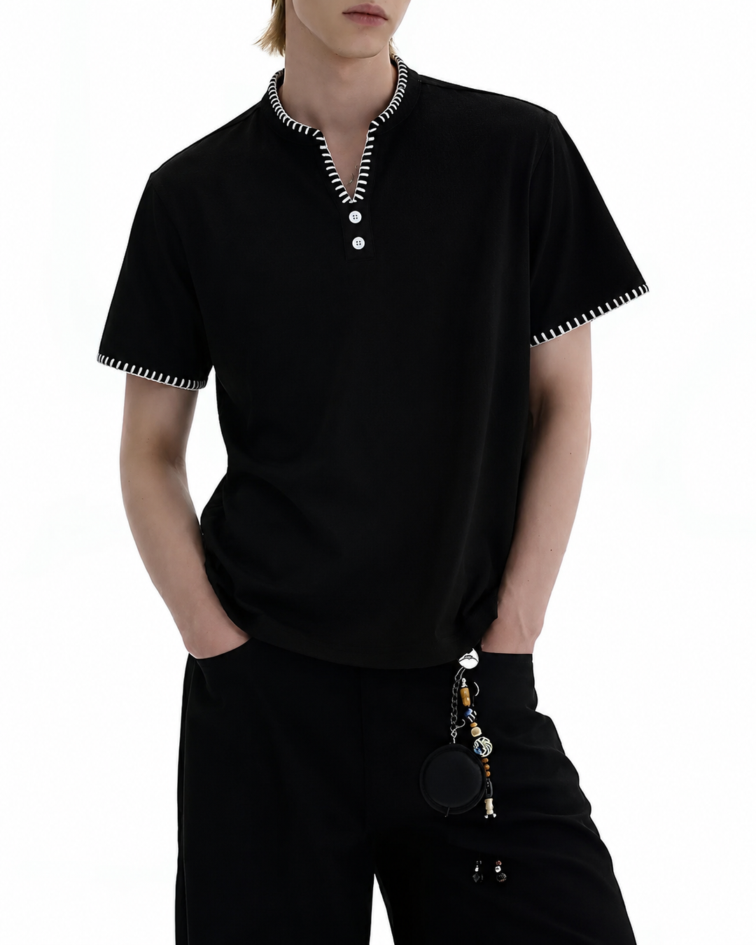 ホワイトカラーステッチTシャツ Ril 6114