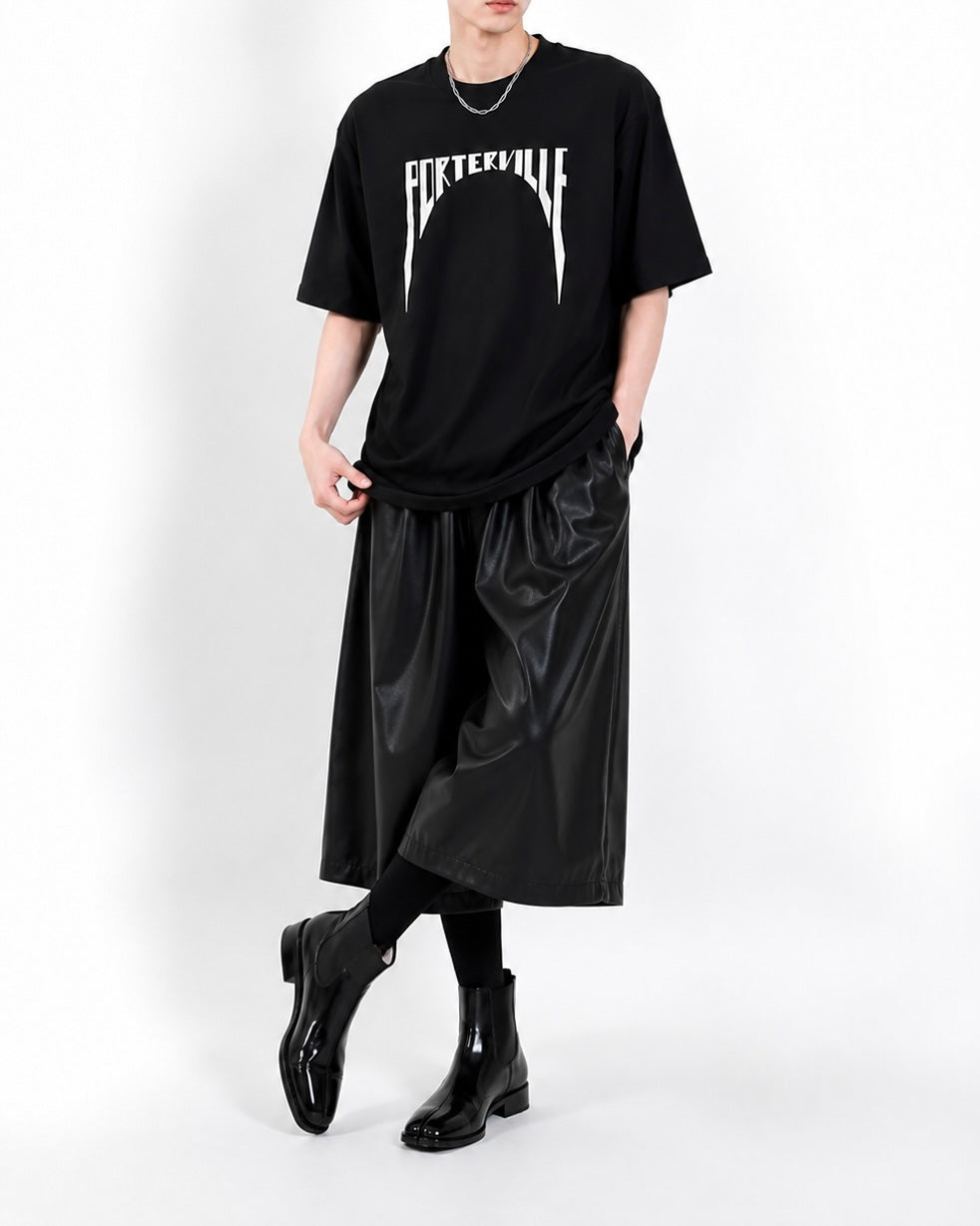 PUレザーワイドショーツ Ril 6106