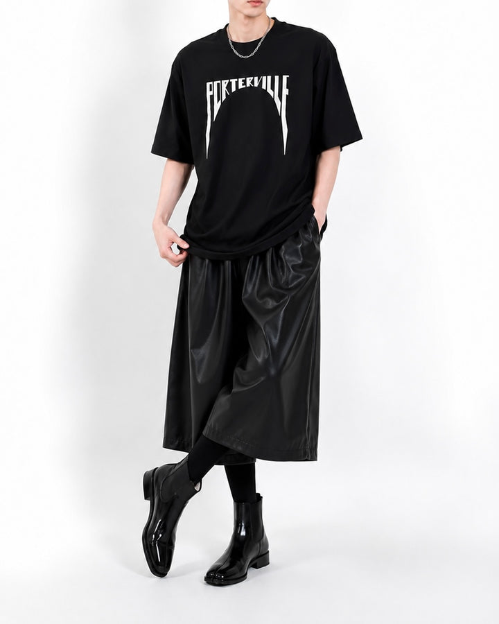 PUレザーワイドショーツ Ril 6106