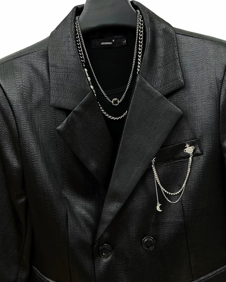 ブラックサテンジャケット Ril 5879