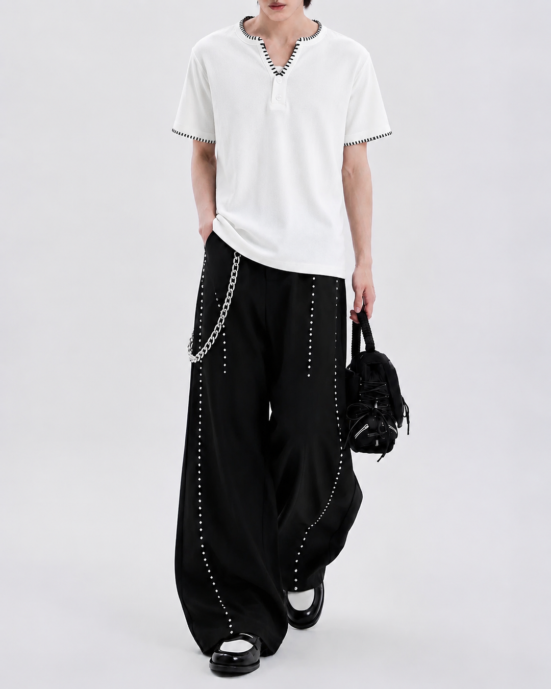 ホワイトカラーステッチTシャツ Ril 6114