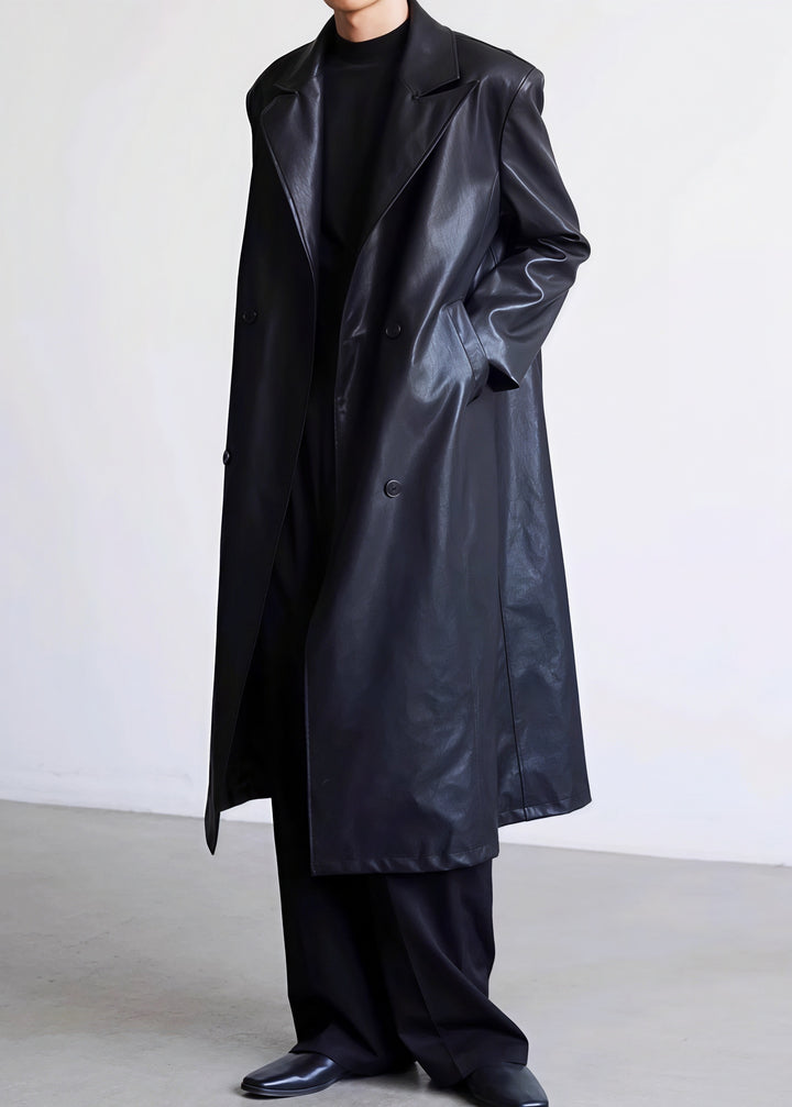 ロングレザーコート Ril 5928