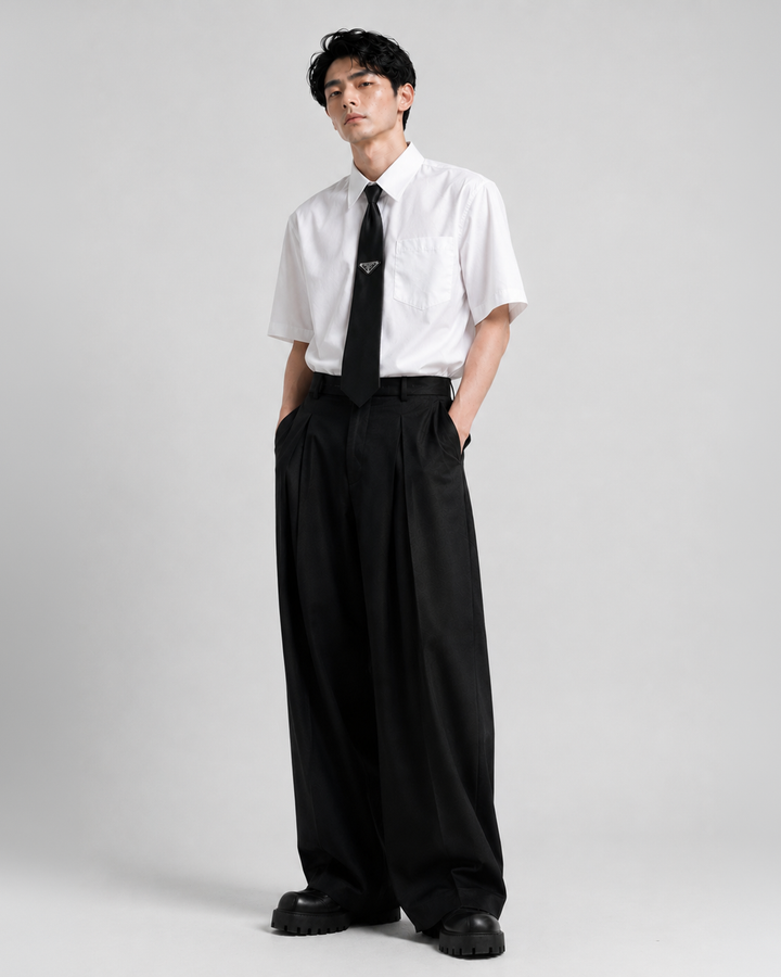 クロップドレギュラーカラーシャツ Ril 6080