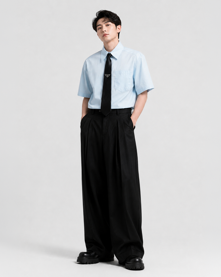 クロップドレギュラーカラーシャツ Ril 6080