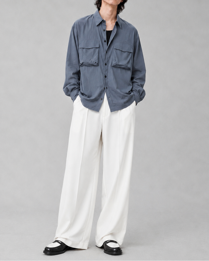 ルーズフィットドレープシャツ Ril 6088
