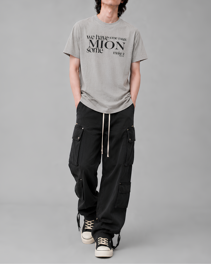 クルーネックレタープリントTシャツ Ril 6096
