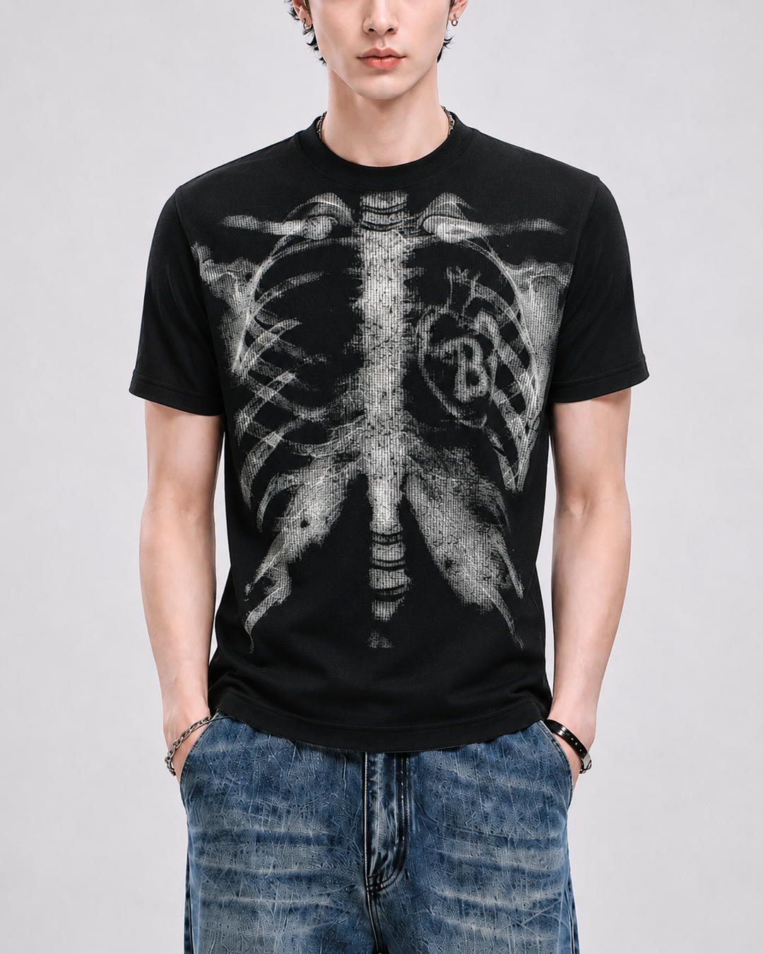 スケルトンサーマルTシャツ Ril 6152