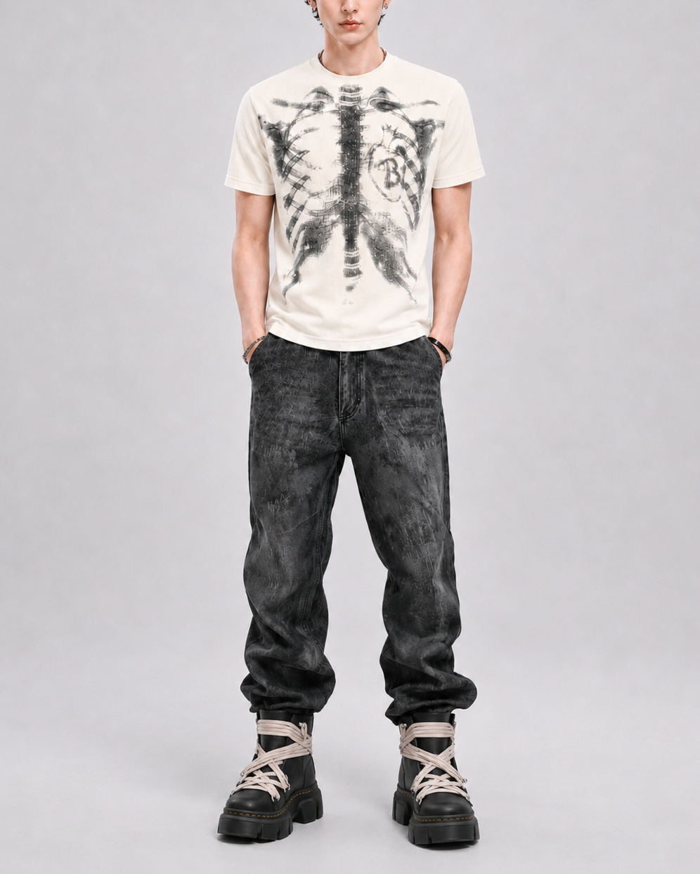 スケルトンサーマルTシャツ Ril 6152