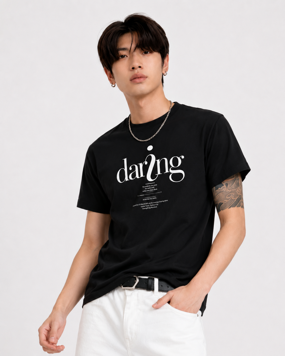 デアリングタイポグラフィTシャツ Ril 6162