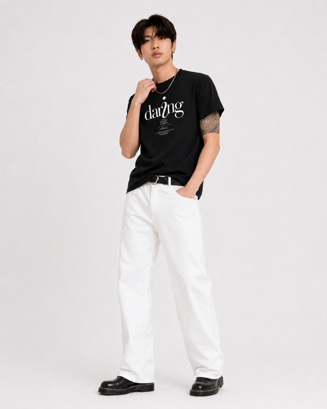 デアリングタイポグラフィTシャツ Ril 6162