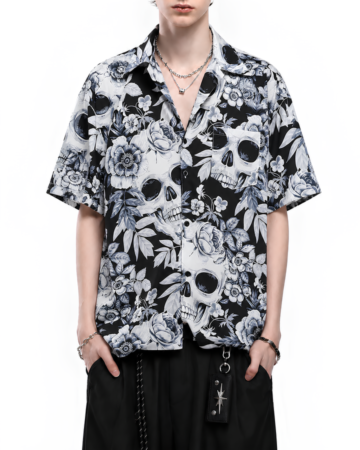 スカルアロハシャツ Ril 6165