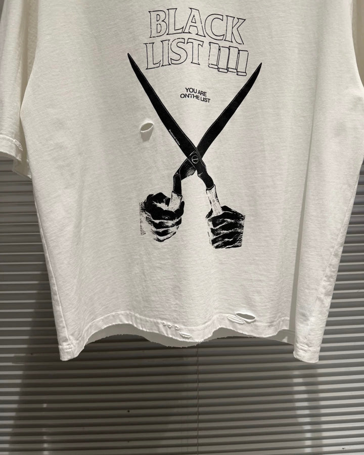 BLACK CUT TEE Ril 6103