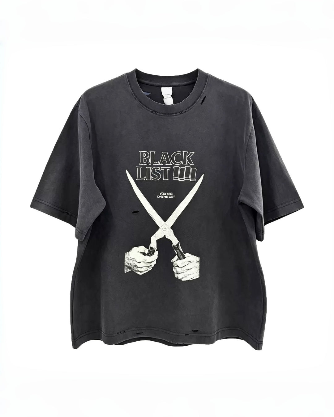BLACK CUT TEE Ril 6103