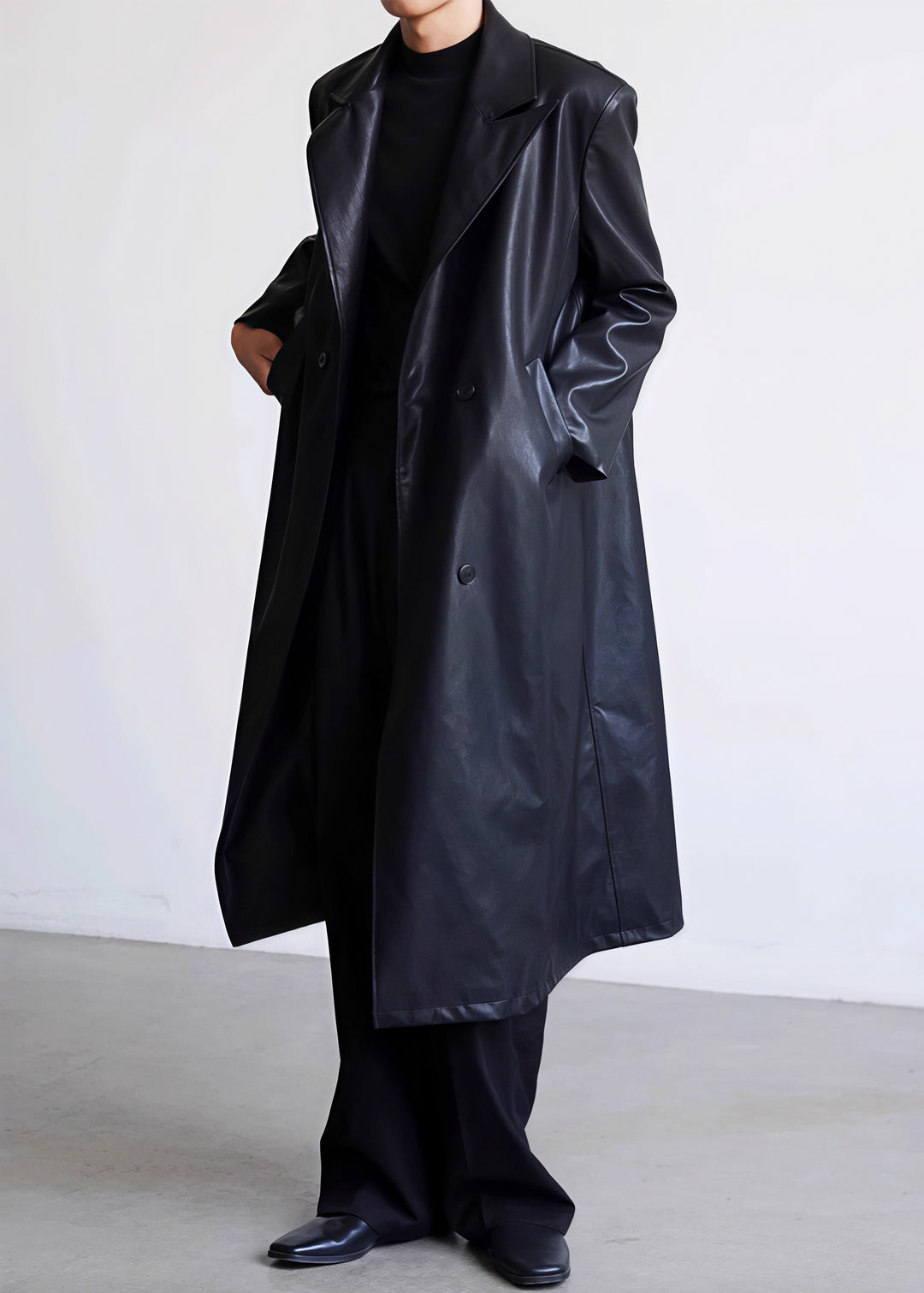 ロングレザーコート Ril 5928