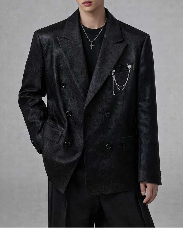 ブラックサテンジャケット Ril 5879