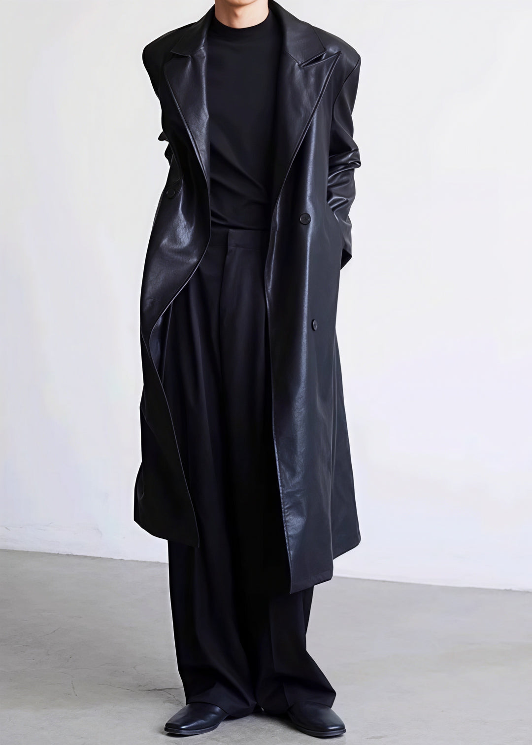 ロングレザーコート Ril 5928