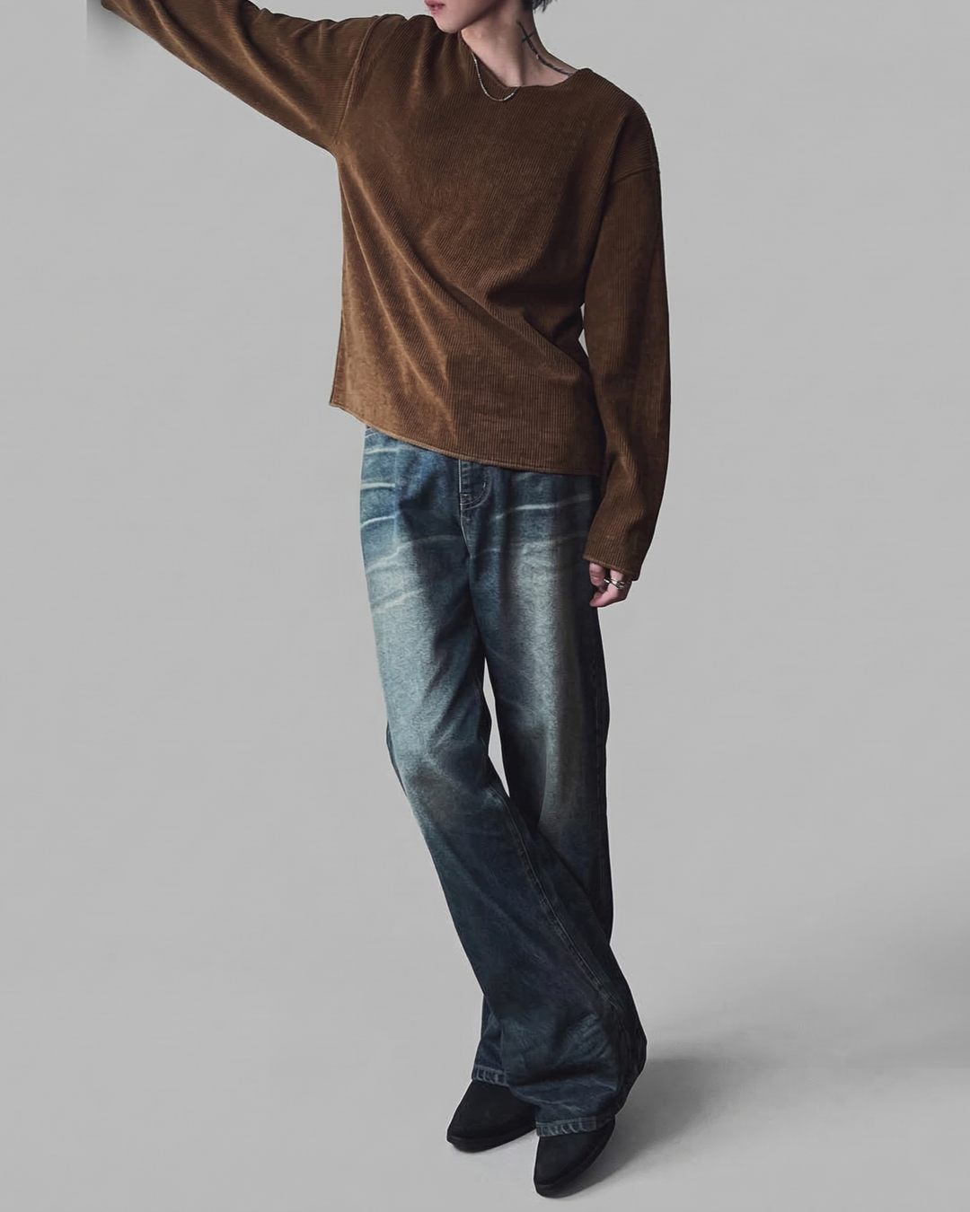 ソフトリブオーバーシルエットトップス  Ril 6031