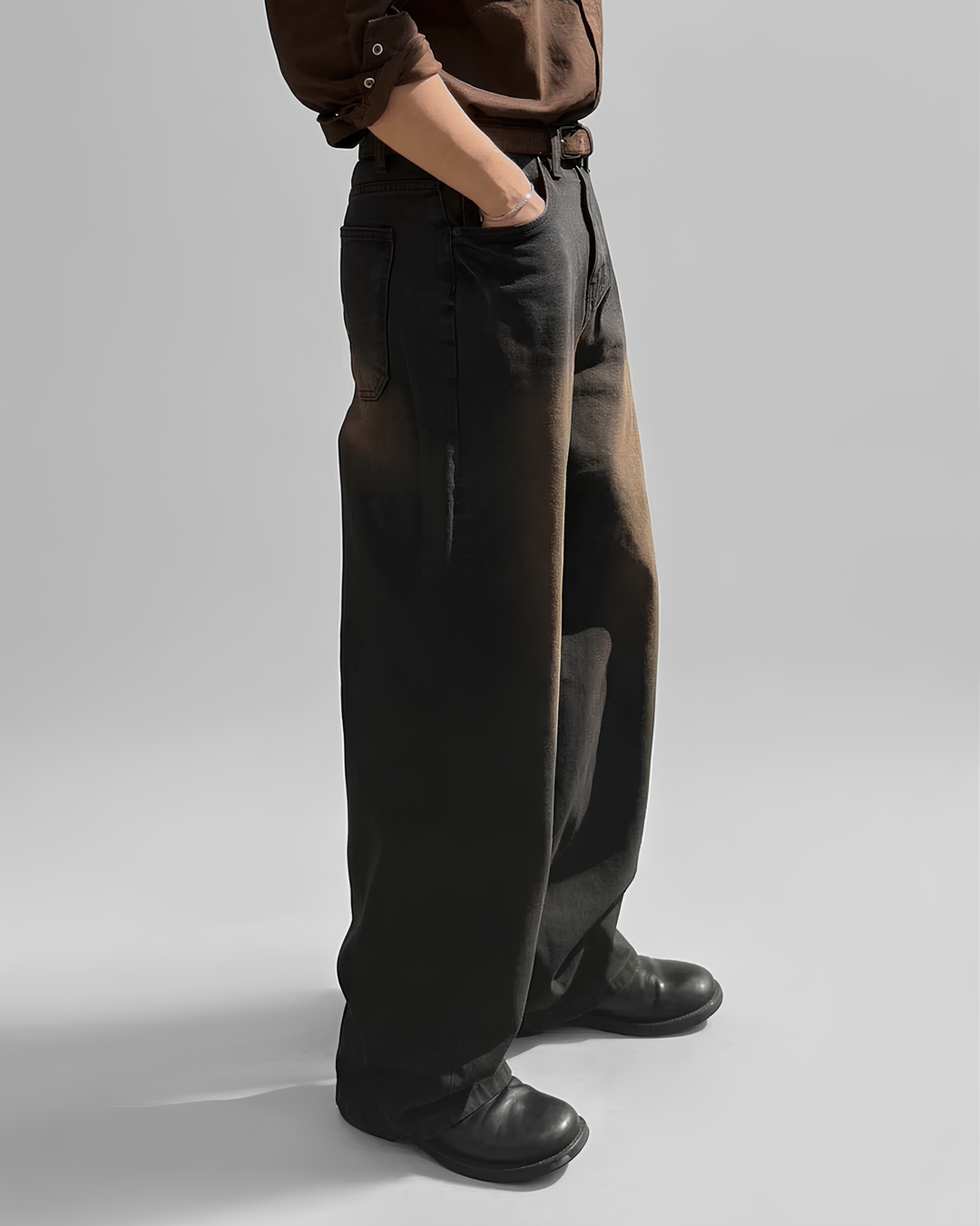 ヴィンテージウォッシュワイドデニムパンツ  Ril 6033