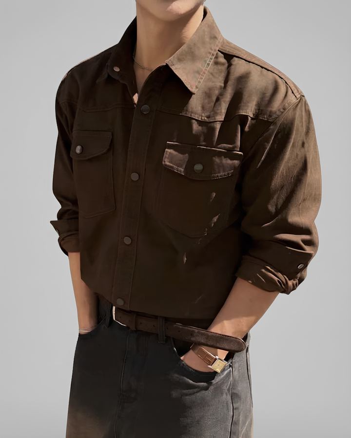 ヴィンテージブラウンワークシャツ  Ril 6032