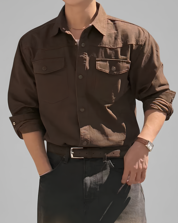 ヴィンテージブラウンワークシャツ  Ril 6032