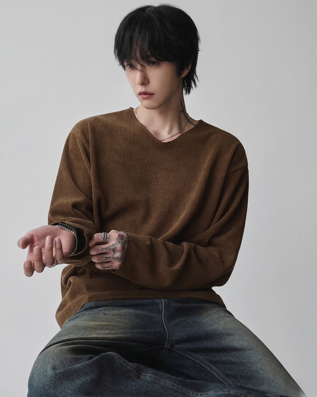 ソフトリブオーバーシルエットトップス  Ril 6031