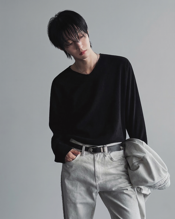 ソフトリブオーバーシルエットトップス  Ril 6031