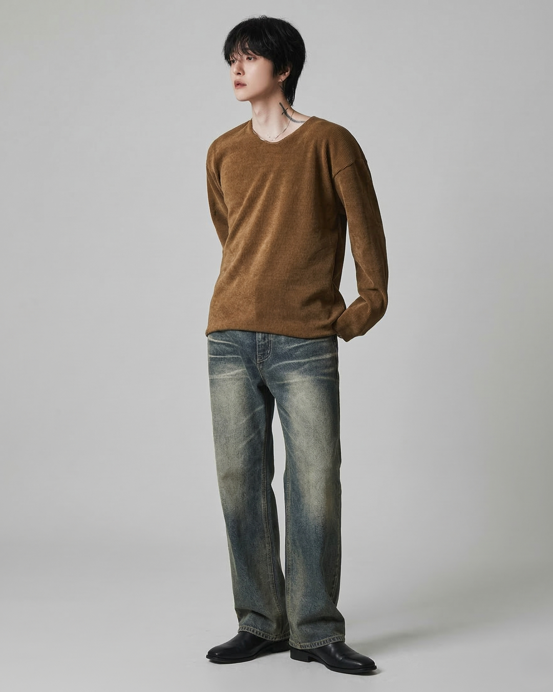 ソフトリブオーバーシルエットトップス  Ril 6031