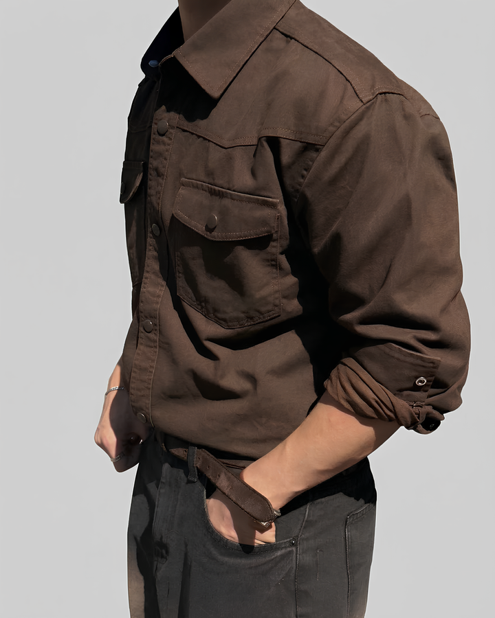 ヴィンテージブラウンワークシャツ  Ril 6032