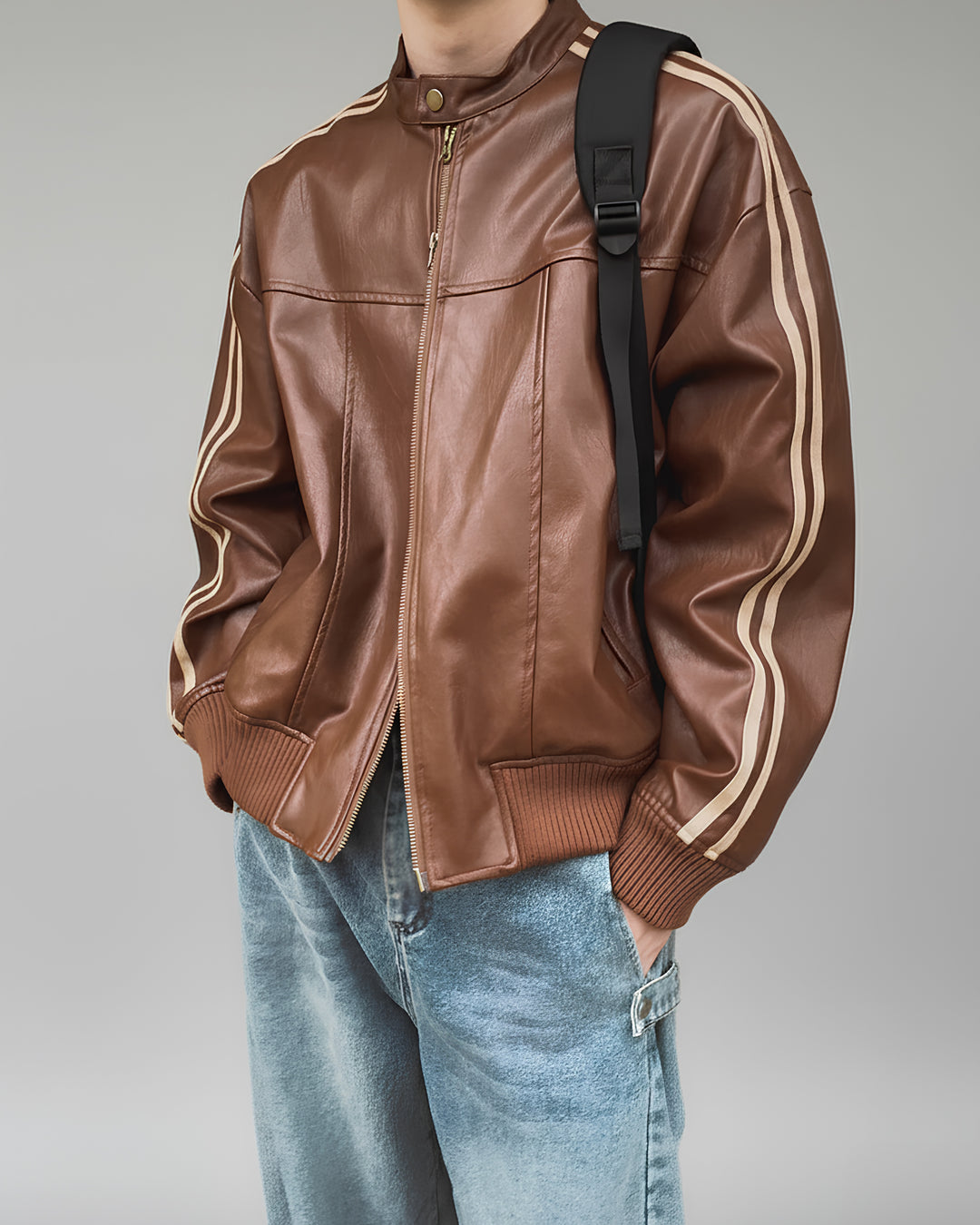 レザートラックジャケット Ril 5988