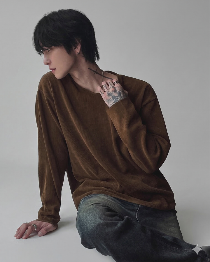 ソフトリブオーバーシルエットトップス  Ril 6031