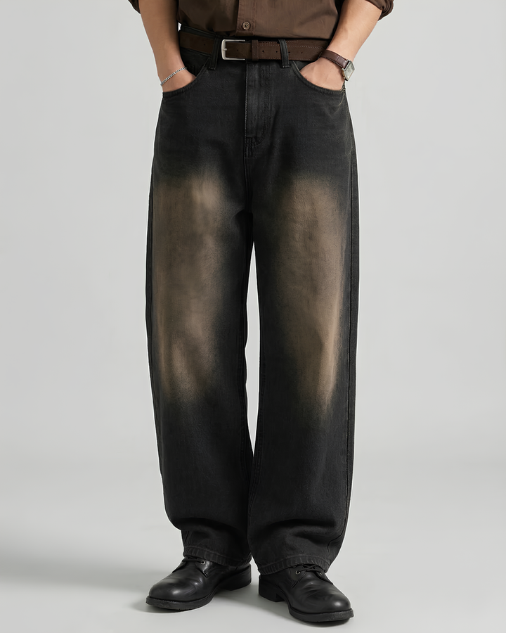 ヴィンテージウォッシュワイドデニムパンツ  Ril 6033