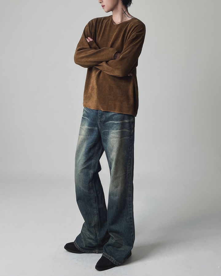 ソフトリブオーバーシルエットトップス  Ril 6031